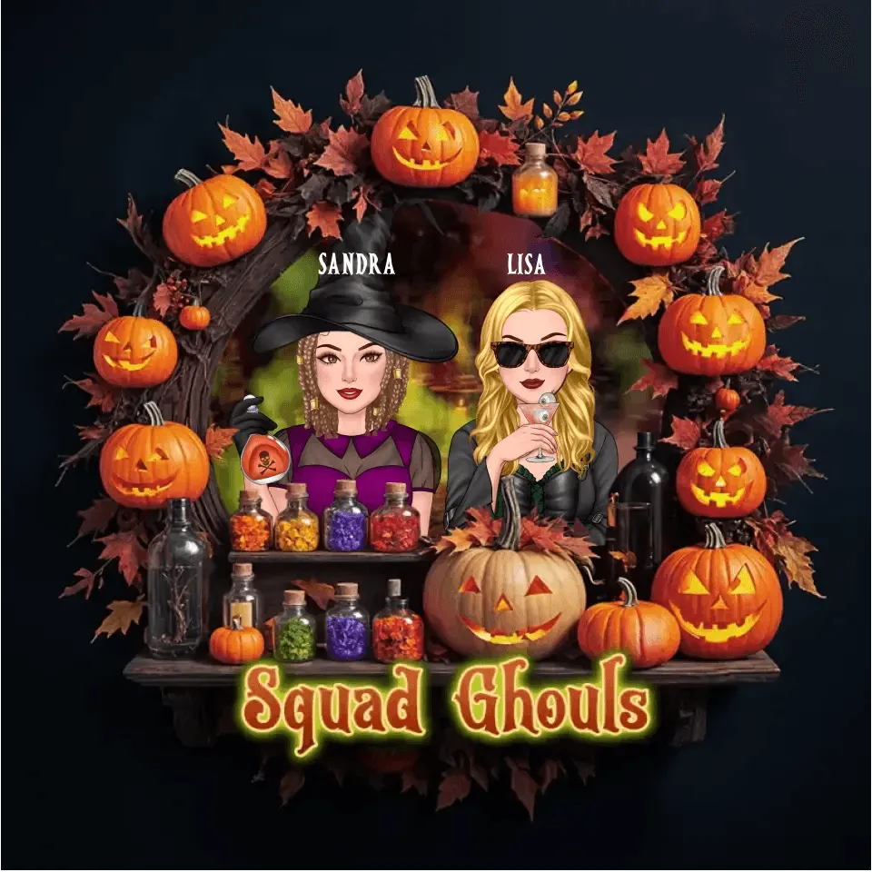 Squad Ghouls - Custom Name - Personalized Gifts For Bestie - Ceramic Ornament from PrintKOK costs $ 23.99