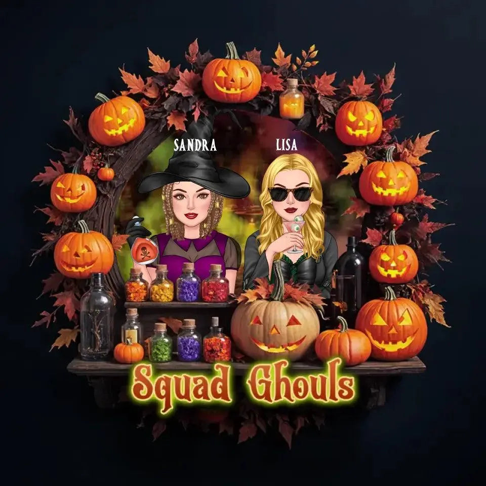 Squad Ghouls - Custom Name - Personalized Gifts For Bestie - Ceramic Ornament from PrintKOK costs $ 23.99