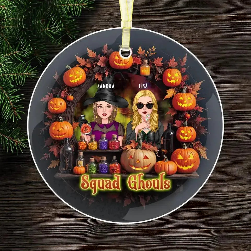 Squad Ghouls - Custom Name - Personalized Gifts For Bestie - Ceramic Ornament from PrintKOK costs $ 23.99