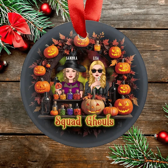 Squad Ghouls - Custom Name - Personalized Gifts For Bestie - Ceramic Ornament from PrintKOK costs $ 23.99