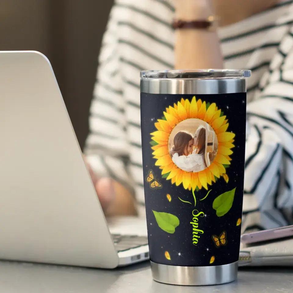 Sunflower To My Mom - Custom Photo - Personalized Gifts For Mom - 20oz Tumbler from PrintKOK costs $ 35.99