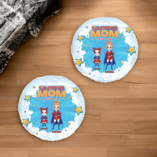 Super Mom, Just Ask - Custom Name - Personalized Gifts For Mom - Tufted Pillow from PrintKOK costs $ 78.99