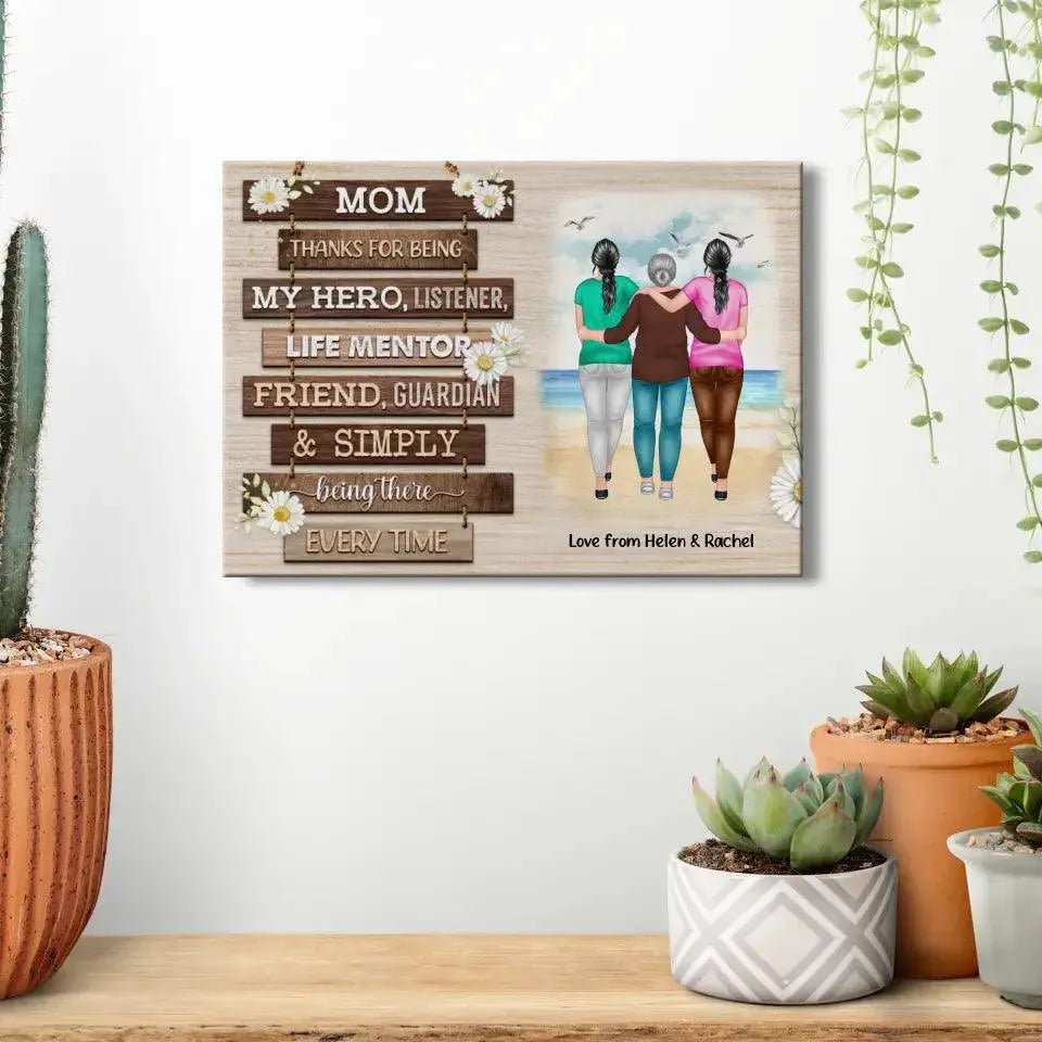 Thanks For Being My Hero - Custom Quote - Personalized Gifts For Mom - Canvas Photo Tiles from PrintKOK costs $ 24.99