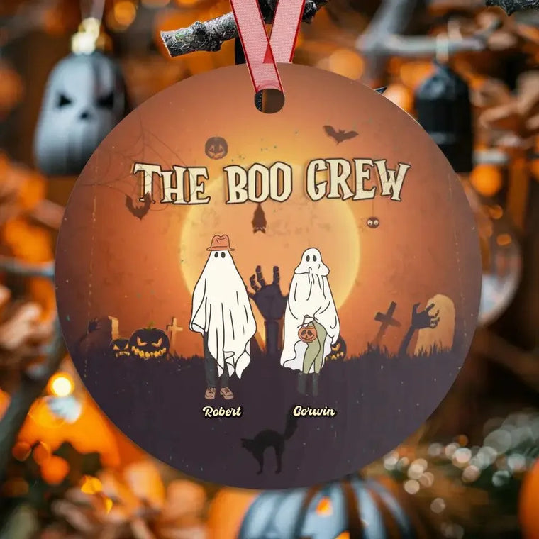 The Boo Crew - Custom Name - Personalized Gifts For Family - Acrylic Ornament from PrintKOK costs $ 19.99