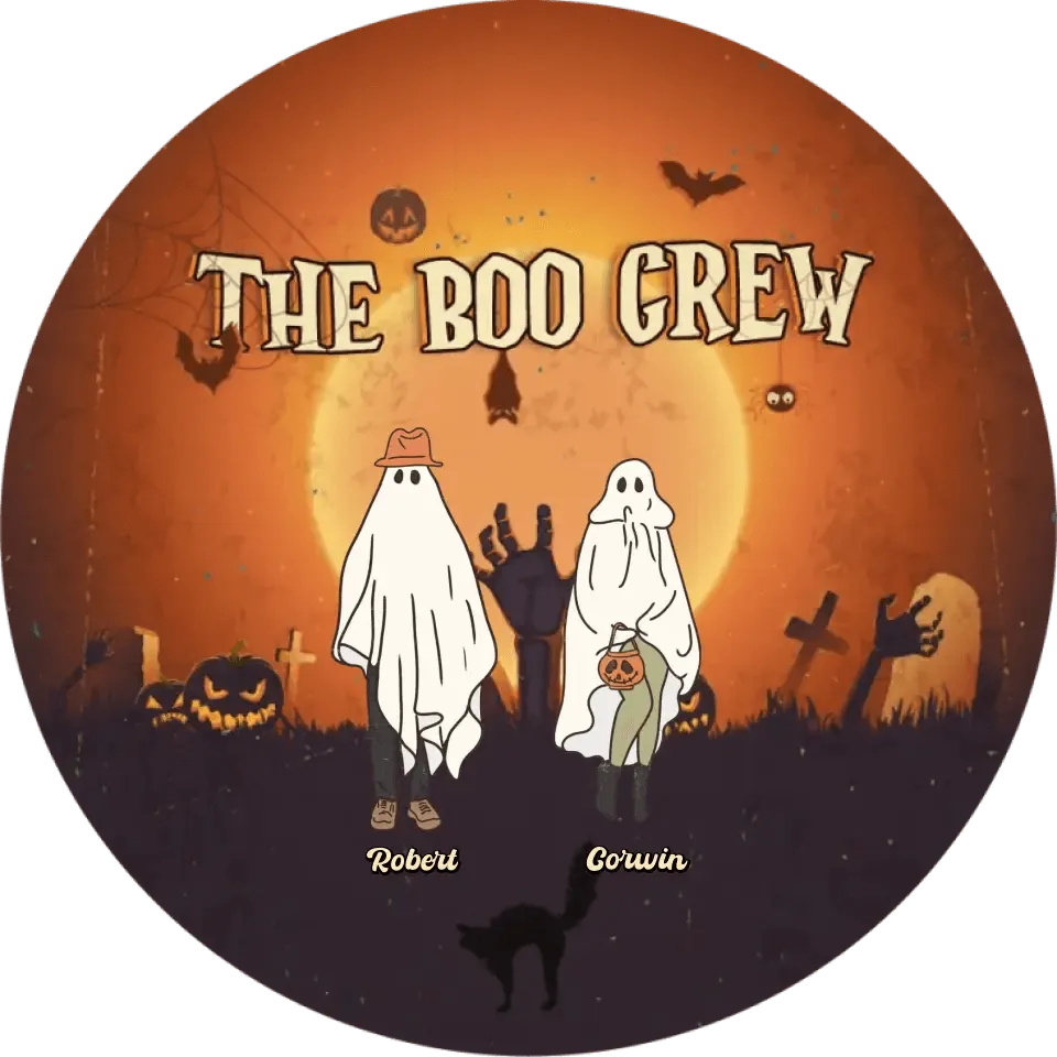 The Boo Crew - Custom Name - Personalized Gifts For Family - Acrylic Ornament from PrintKOK costs $ 23.99