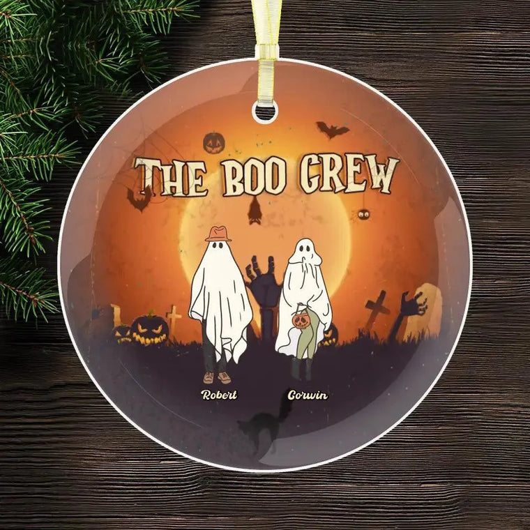 The Boo Crew - Custom Name - Personalized Gifts For Family - Acrylic Ornament from PrintKOK costs $ 23.99