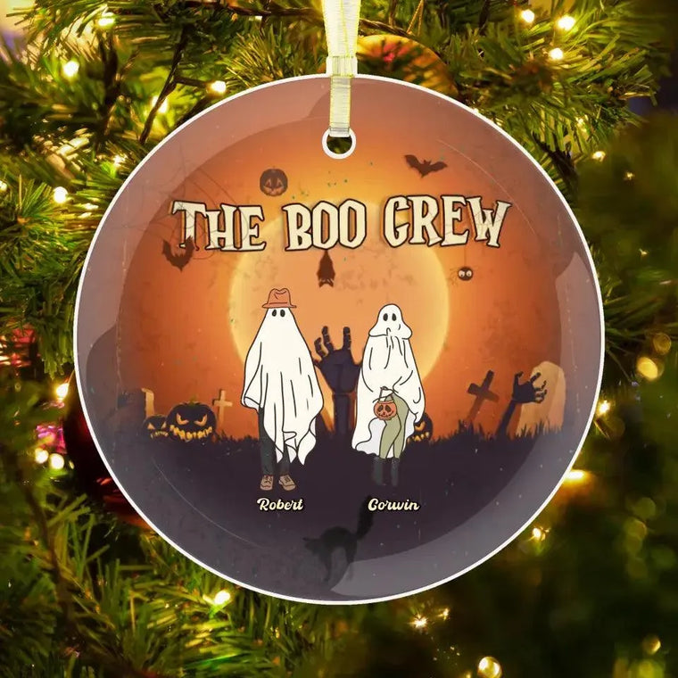 The Boo Crew - Custom Name - Personalized Gifts For Family - Acrylic Ornament from PrintKOK costs $ 23.99