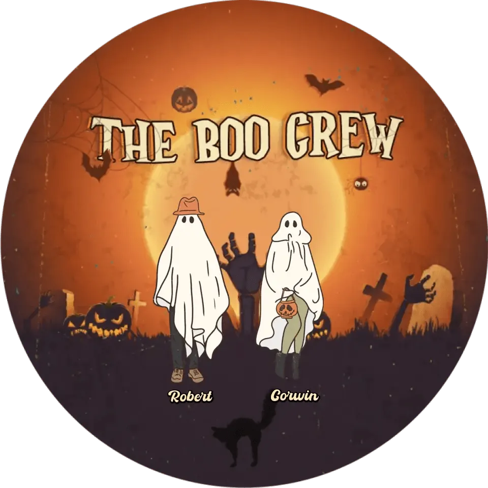 The Boo Crew - Custom Name - Personalized Gifts For Family - Acrylic Ornament from PrintKOK costs $ 23.99