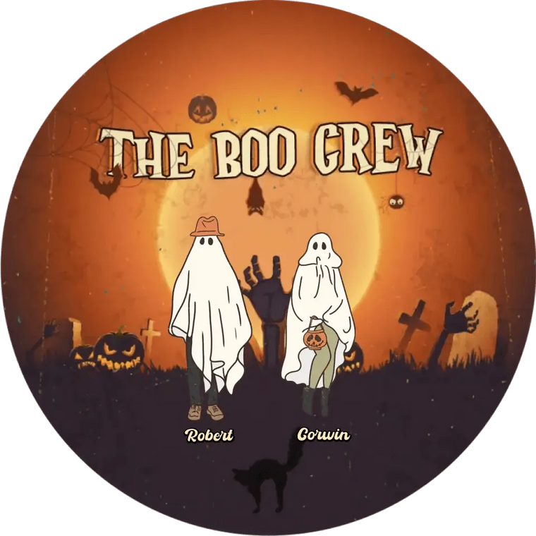 The Boo Crew - Custom Name - Personalized Gifts For Family - Acrylic Ornament from PrintKOK costs $ 23.99