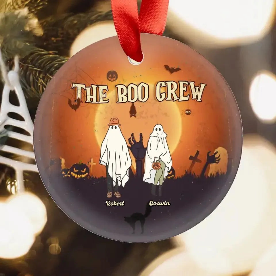 The Boo Crew - Custom Name - Personalized Gifts For Family - Acrylic Ornament from PrintKOK costs $ 23.99