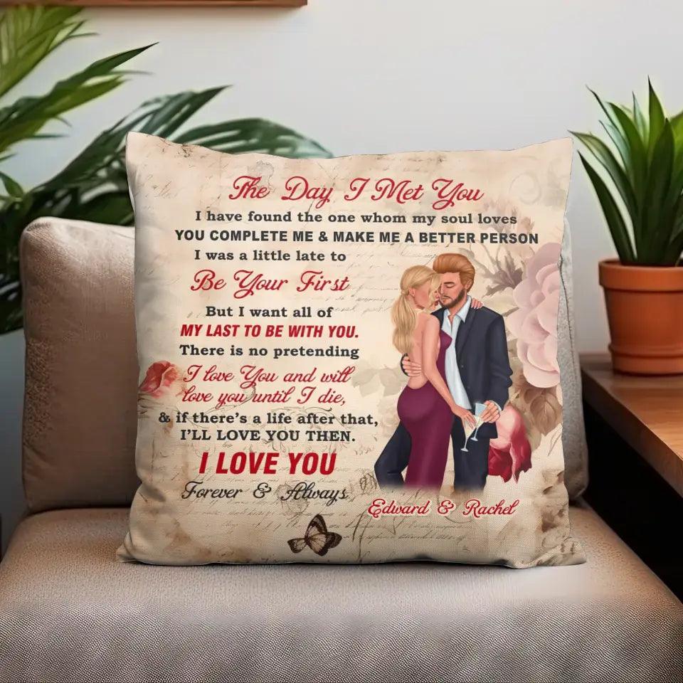 The Day I Met You - Custom Name - Personalized Gifts For Couple - Pillow from PrintKOK costs $ 38.99