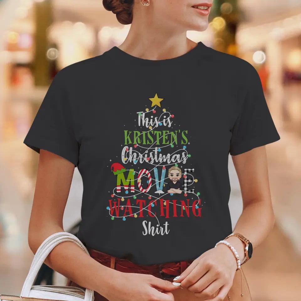 This Is My Christmas Movie Watching Shirt - Custom Name - Personalized Gifts For Family - Family T-Shirt from PrintKOK costs $ 30.99