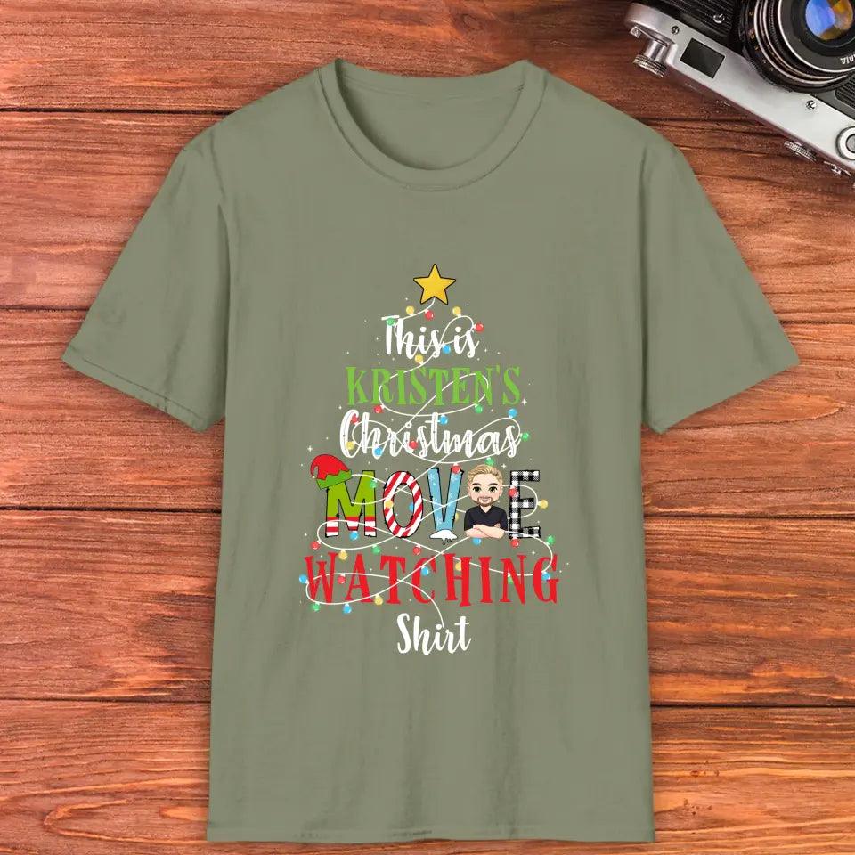 This Is My Christmas Movie Watching Shirt - Custom Name - Personalized Gifts For Family - Family T-Shirt from PrintKOK costs $ 29.99