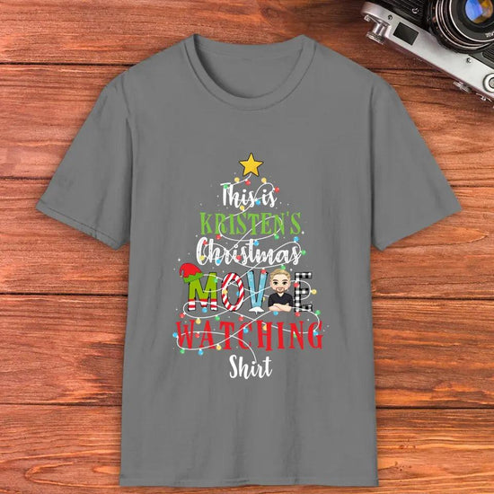 This Is My Christmas Movie Watching Shirt - Custom Name - Personalized Gifts For Family - Family T-Shirt from PrintKOK costs $ 29.99