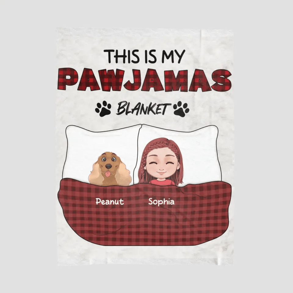 This Is My Pawjamas Blanket - Personalized Blanket from PrintKOK costs $ 64.99