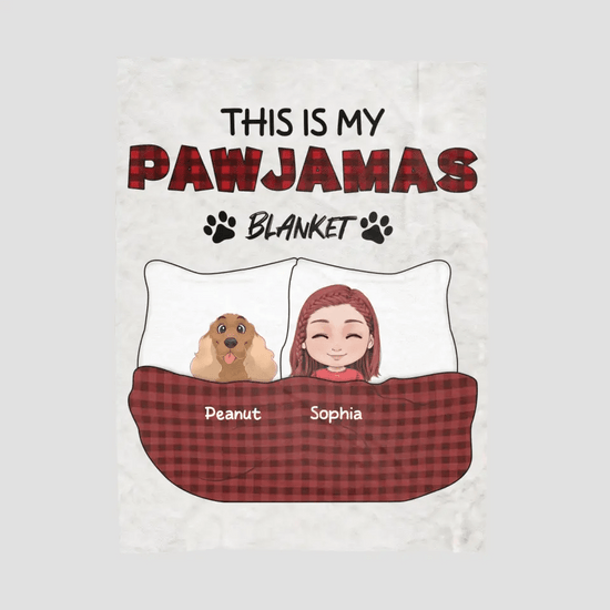 This Is My Pawjamas Blanket - Personalized Blanket from PrintKOK costs $ 76.99
