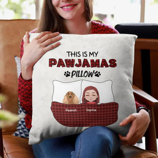 This Is My Pawjamas Pillow - Custom Pet - Personalized Gifts For Dog Lovers - Pillow from PrintKOK costs $ 38.99