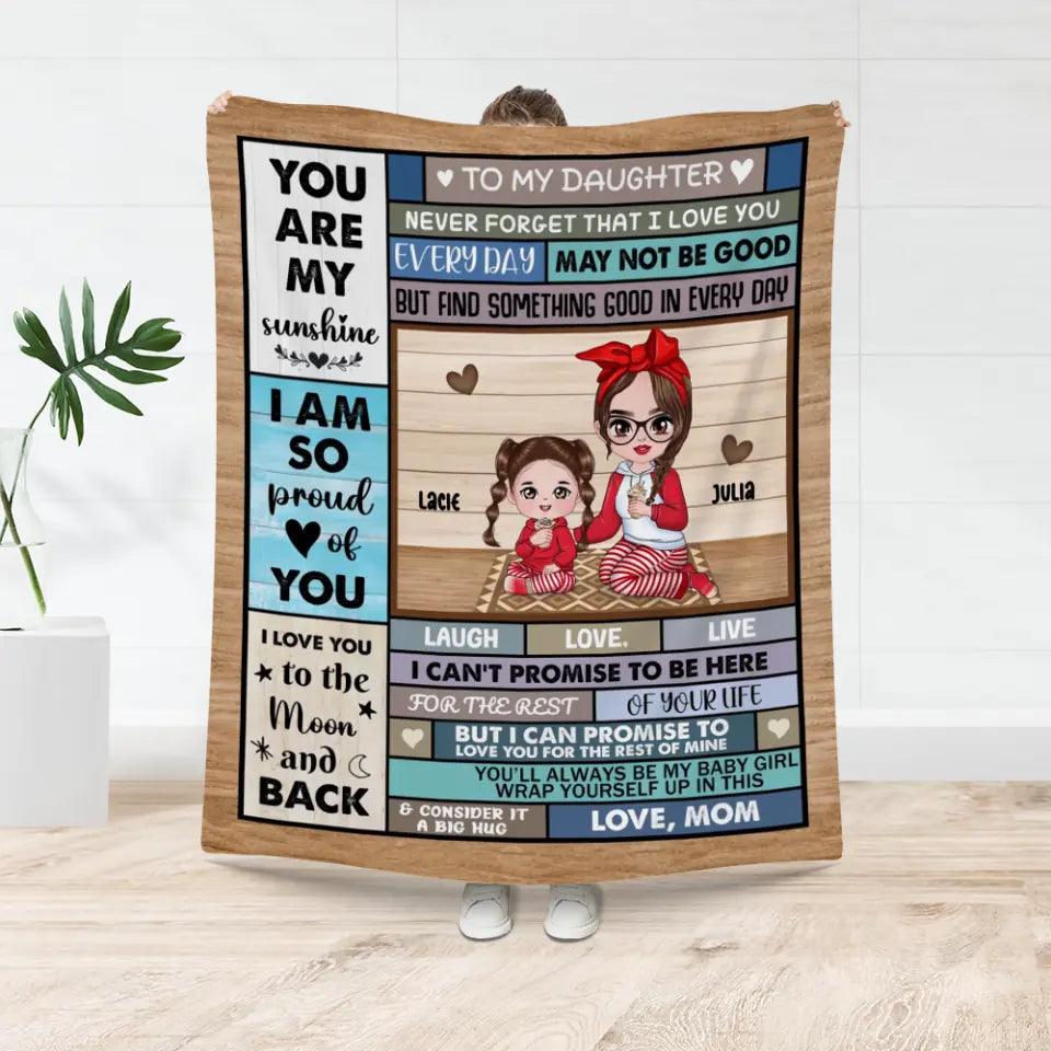 To My Daughter - Personalized Blanket - PrintKOK 47.99