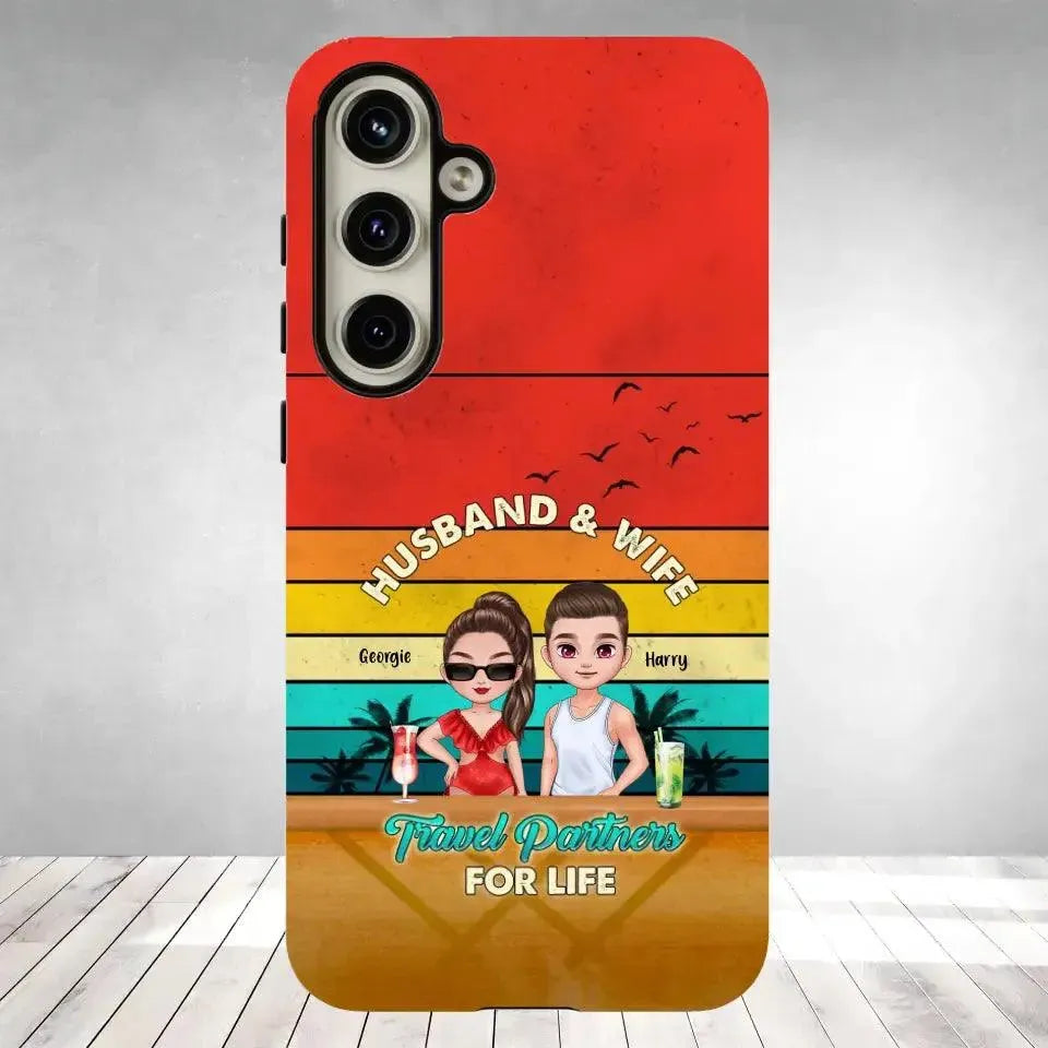 Travel Partners For Life - Personalized Samsung Tough Phone Case from PrintKOK costs $ 29.99