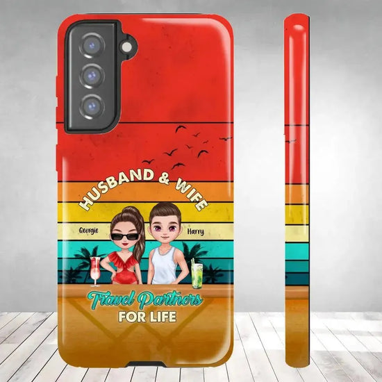 Travel Partners For Life - Personalized Samsung Tough Phone Case from PrintKOK costs $ 29.99