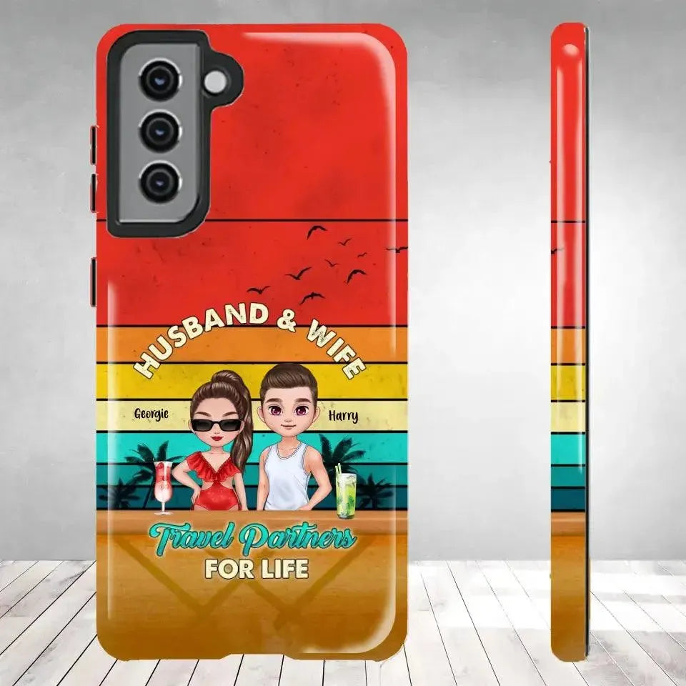 Travel Partners For Life - Personalized Samsung Tough Phone Case from PrintKOK costs $ 29.99