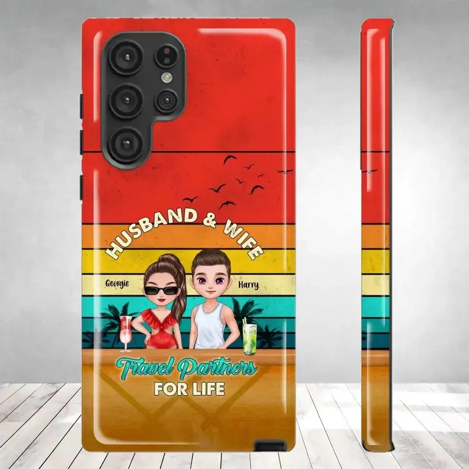 Travel Partners For Life - Personalized Samsung Tough Phone Case from PrintKOK costs $ 29.99