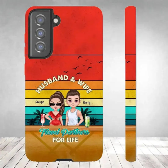 Travel Partners For Life - Personalized Samsung Tough Phone Case from PrintKOK costs $ 29.99