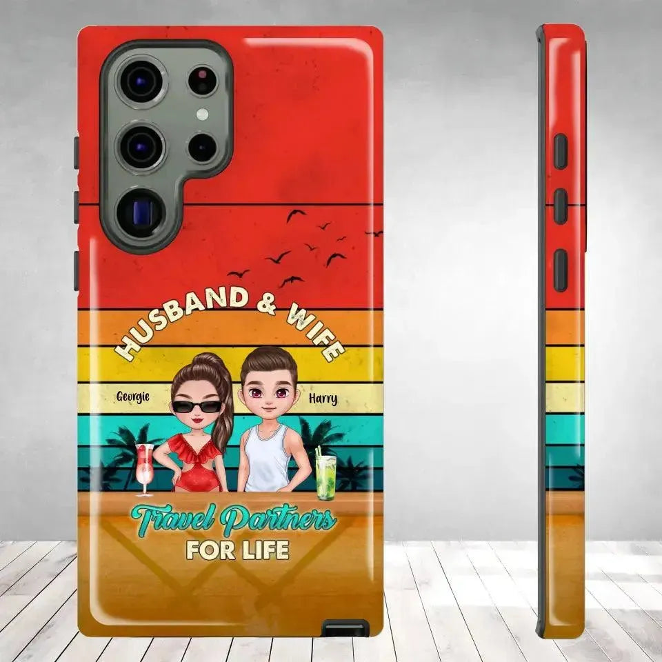 Travel Partners For Life - Personalized Samsung Tough Phone Case from PrintKOK costs $ 29.99