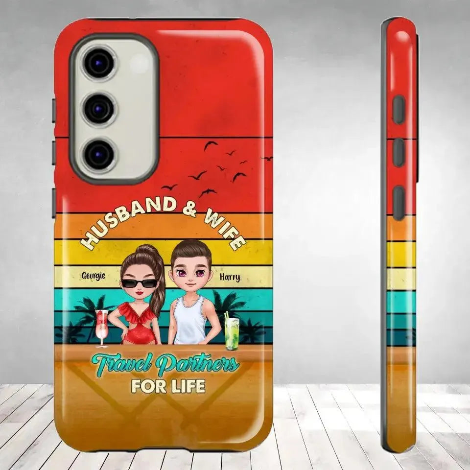 Travel Partners For Life - Personalized Samsung Tough Phone Case from PrintKOK costs $ 29.99