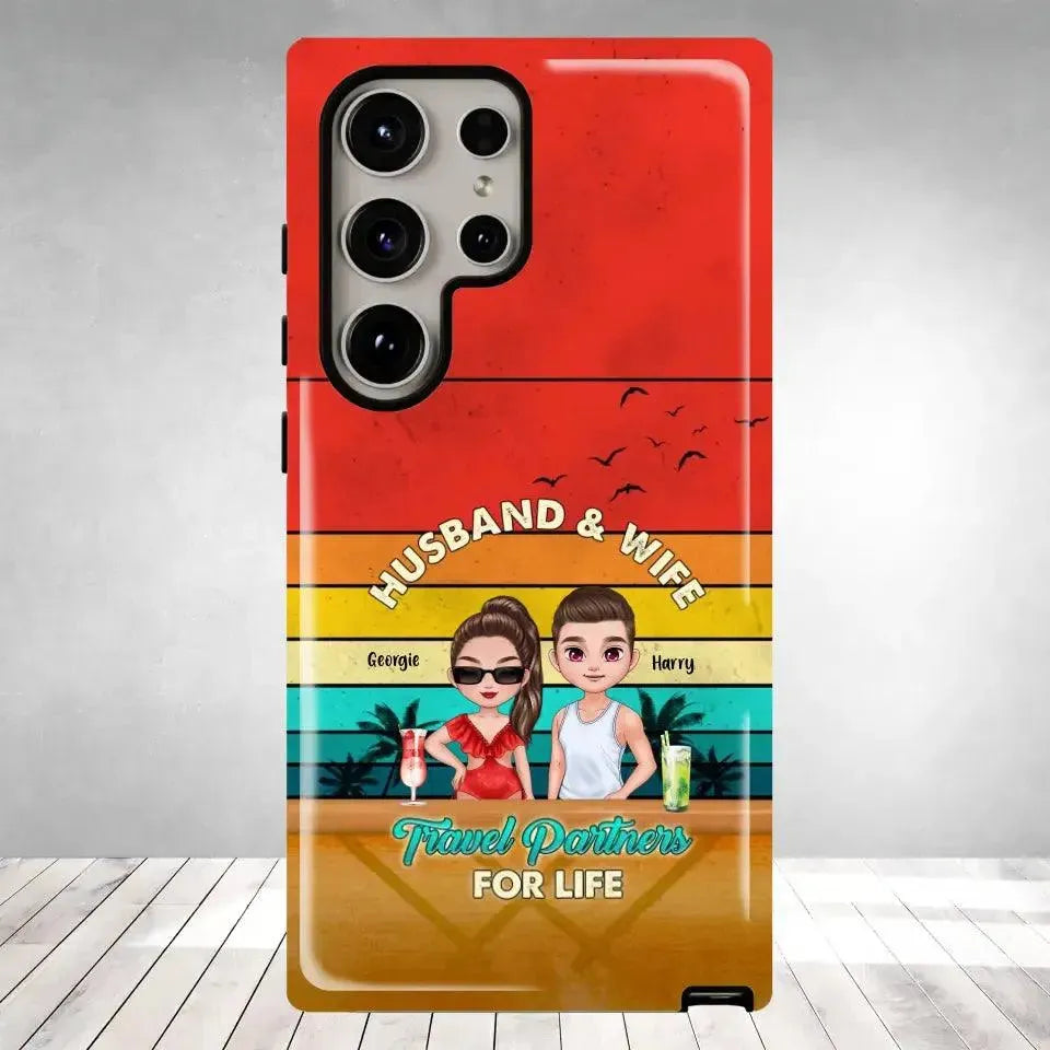 Travel Partners For Life - Personalized Samsung Tough Phone Case from PrintKOK costs $ 29.99