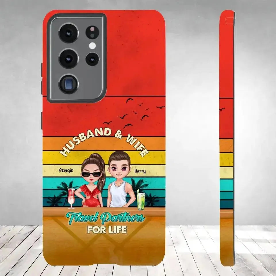 Travel Partners For Life - Personalized Samsung Tough Phone Case from PrintKOK costs $ 29.99