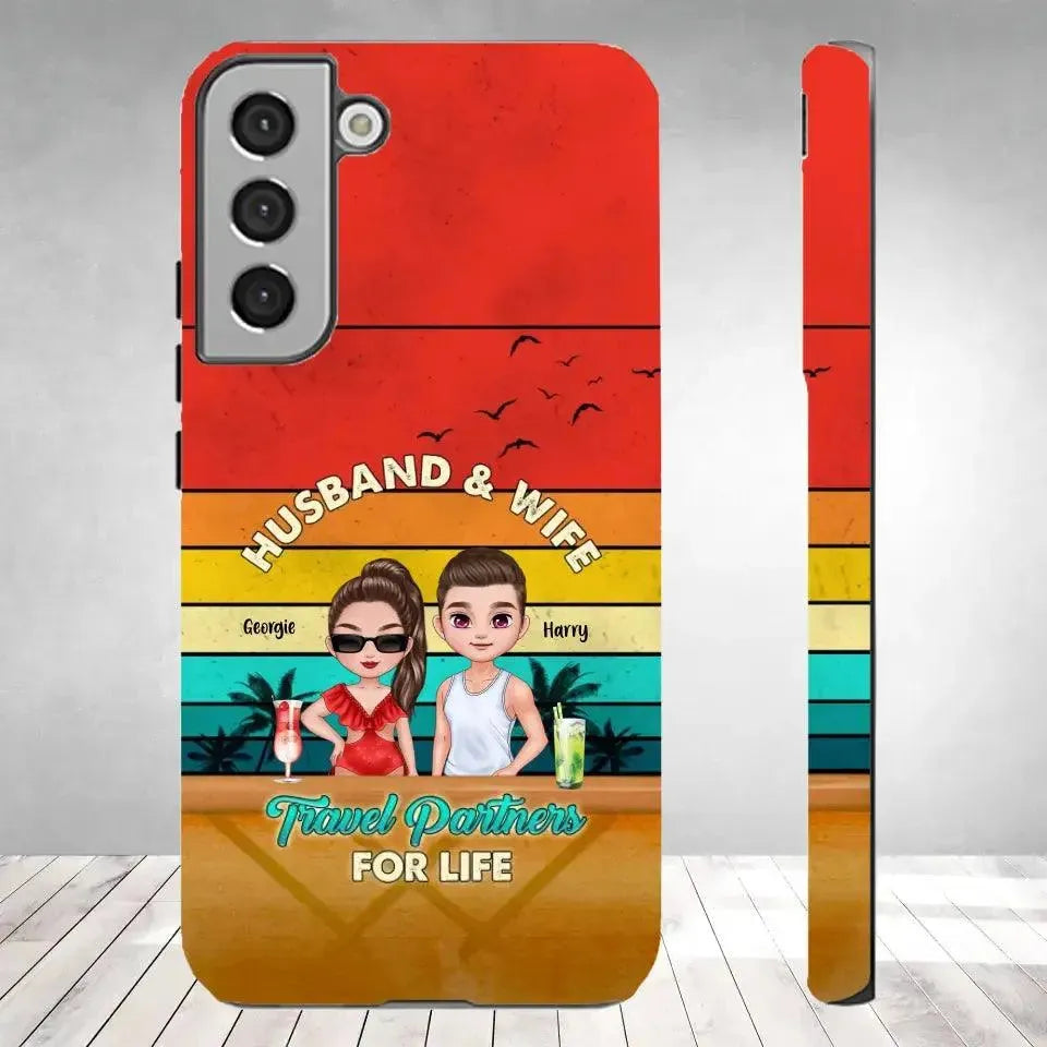 Travel Partners For Life - Personalized Samsung Tough Phone Case from PrintKOK costs $ 29.99