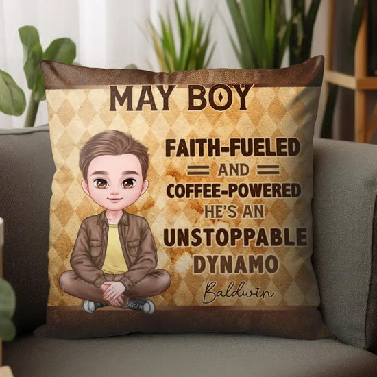 Unstoppable Dynamo - Custom Month - 
 Personalized Gifts For Him - Pillow from PrintKOK costs $ 39.99