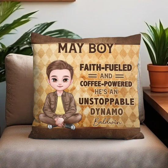 Unstoppable Dynamo - Custom Month - 
 Personalized Gifts For Him - Pillow from PrintKOK costs $ 38.99