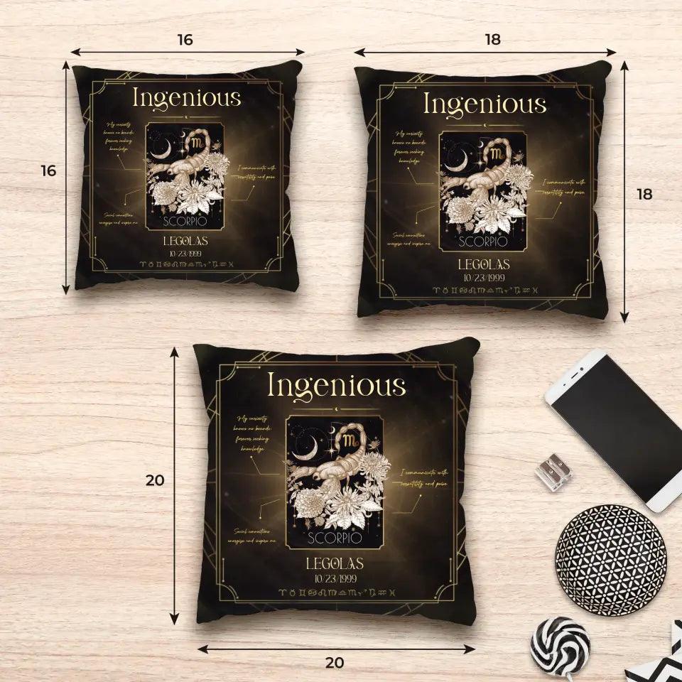Versatility And Poise - Custom Zodiac - 
 Personalized Gifts For Him - Pillow from PrintKOK costs $ 38.99