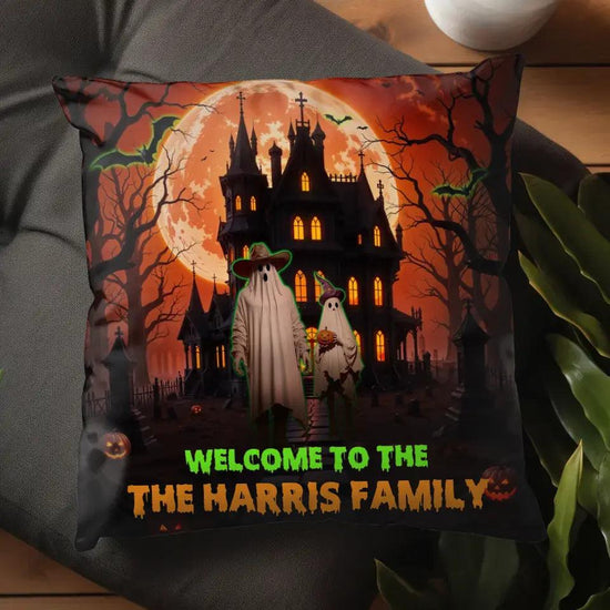 Welcome To My Haunt House - Custom Name - Personalized Gifts For Family - Pillow from PrintKOK costs $ 38.99