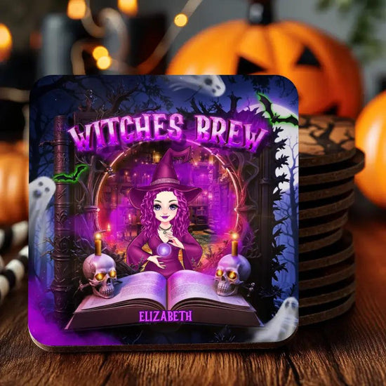 Witches Brew - Custom Name - Personalized Gifts For Mom - Coaster from PrintKOK costs $ 28.99
