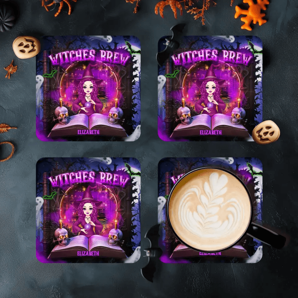Witches Brew - Custom Name - Personalized Gifts For Mom - Coaster from PrintKOK costs $ 28.99