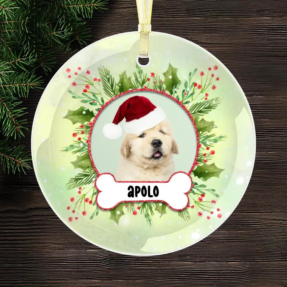 Woofy Christmas - Custom Photo - Personalized Gifts For Dog Lovers - Acrylic With Ribbon Ornament from PrintKOK costs $ 23.99