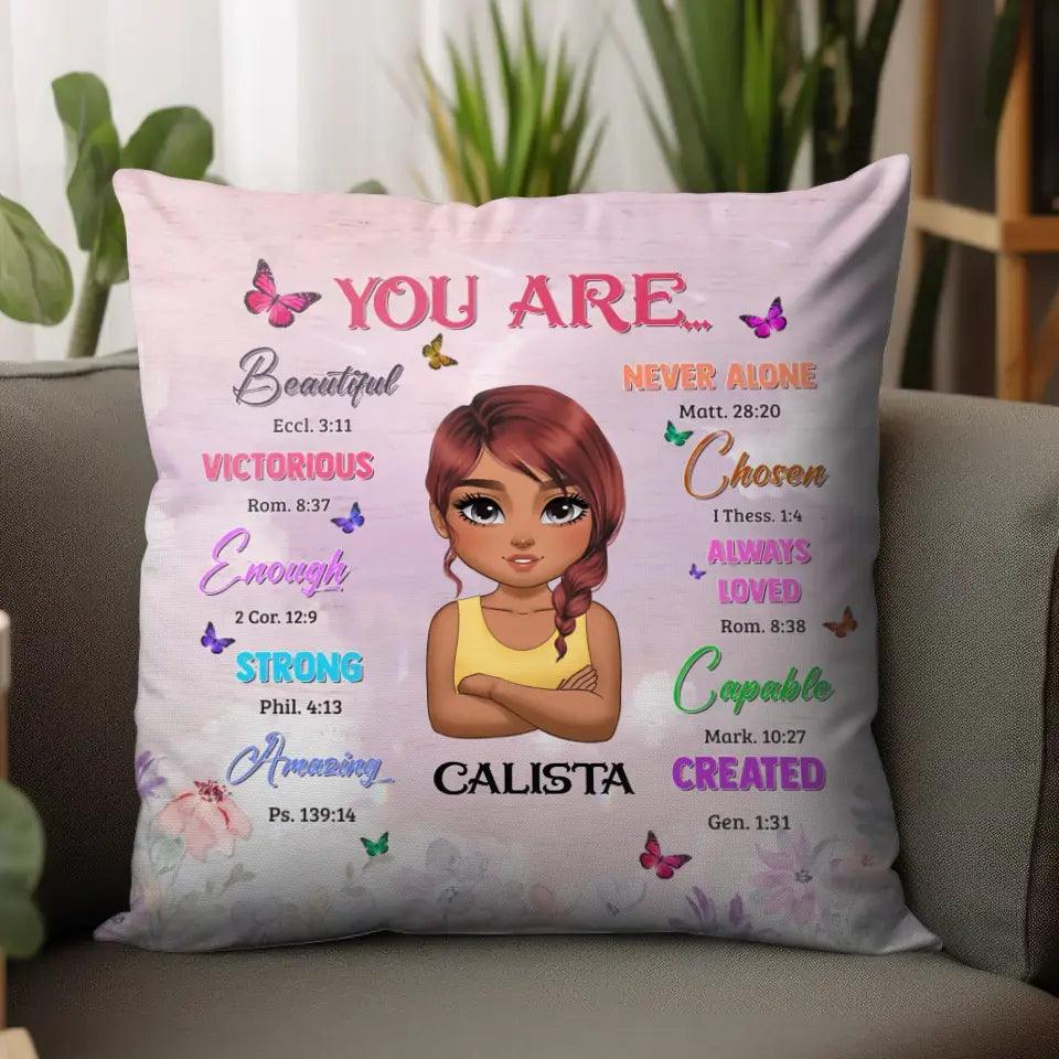 You Are Beautiful Victorious - Personalized Gifts For Daughter - Pillow from PrintKOK costs $ 38.99