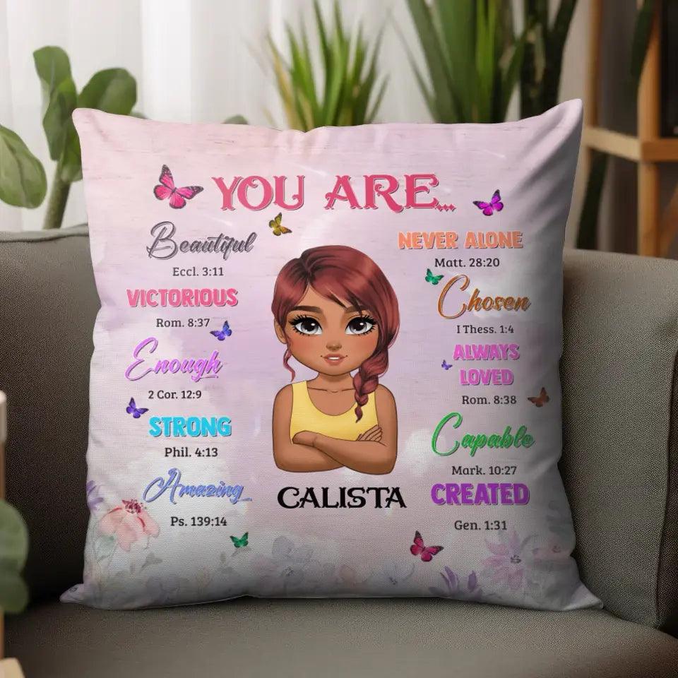 You Are Beautiful Victorious - Personalized Gifts For Daughter - Pillow from PrintKOK costs $ 39.99