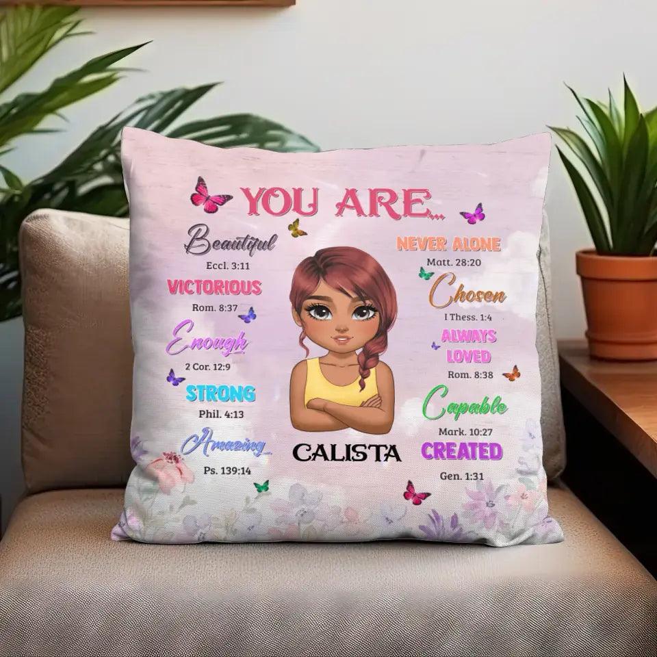 You Are Beautiful Victorious - Personalized Gifts For Daughter - Pillow from PrintKOK costs $ 38.99