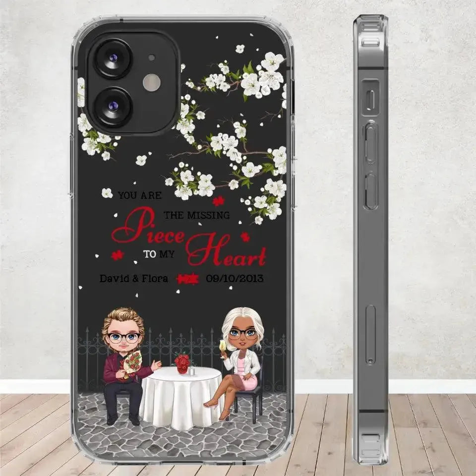 You Are The Missing Piece To My Heart - Custom n Name - Personalized Gifts For Couple - Clear Phone Case from PrintKOK costs $ 27.99