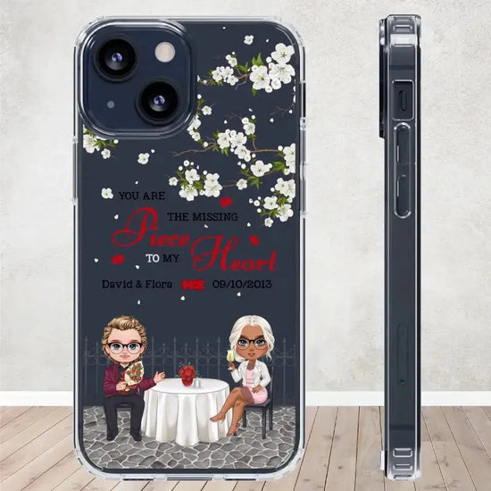 You Are The Missing Piece To My Heart - Custom n Name - Personalized Gifts For Couple - Clear Phone Case from PrintKOK costs $ 27.99