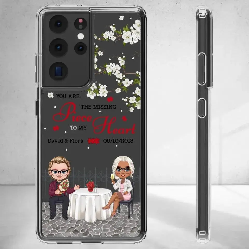 You Are The Missing Piece To My Heart - Custom n Name - Personalized Gifts For Couple - Clear Phone Case from PrintKOK costs $ 27.99