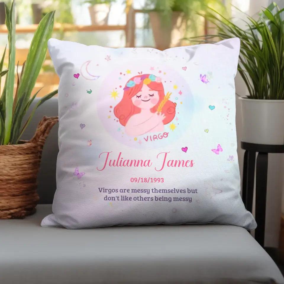 Zodiac Girl - Custom Zodiac - Personalized Gifts For Her - Pillow from PrintKOK costs $ 41.99