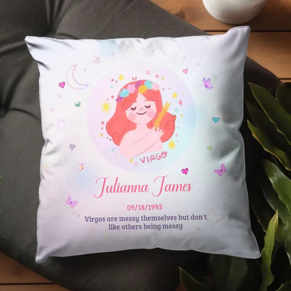 Zodiac Girl - Custom Zodiac - Personalized Gifts For Her - Pillow from PrintKOK costs $ 38.99
