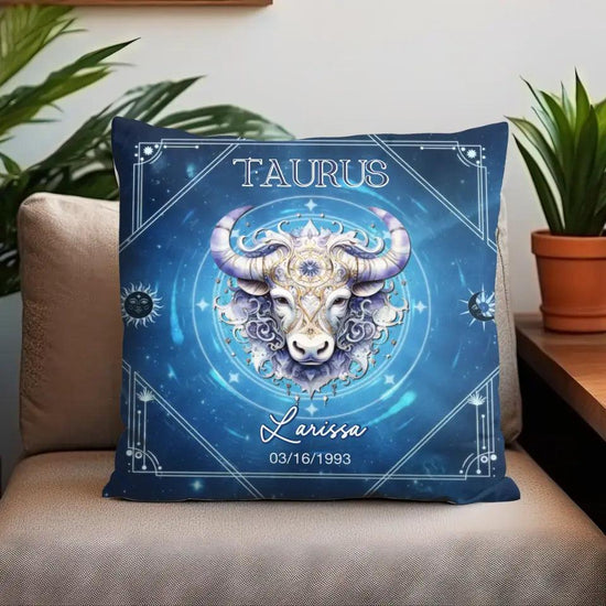 Zodiac In The Galaxy - Custom Zodiac - 
 Personalized Gifts For Her - Pillow from PrintKOK costs $ 38.99