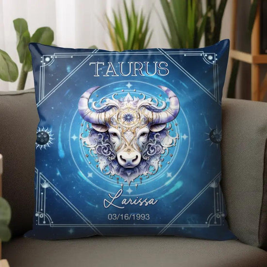 Zodiac In The Galaxy - Custom Zodiac - 
 Personalized Gifts For Her - Pillow from PrintKOK costs $ 41.99