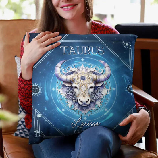 Zodiac In The Galaxy - Custom Zodiac - 
 Personalized Gifts For Her - Pillow from PrintKOK costs $ 38.99